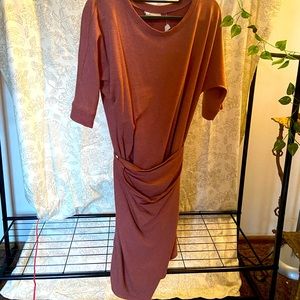 Peach Angled wrap dress